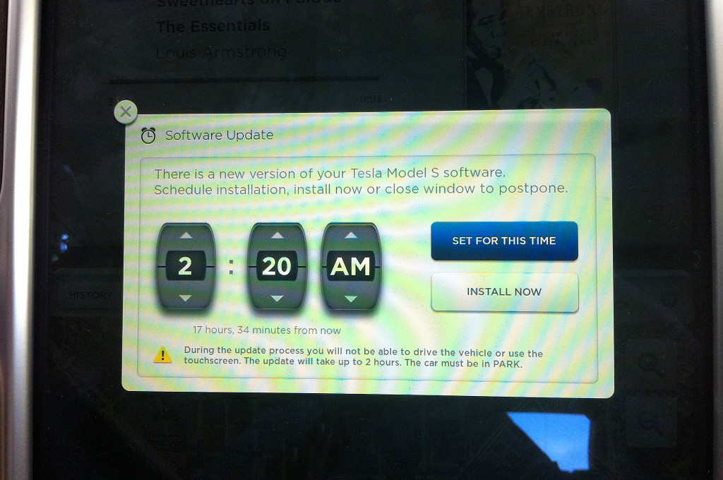 Model S software update