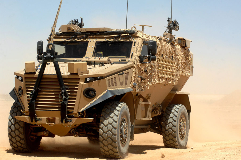 A Foxhound Light Protection Protected Vehicle is pictured at Camp Bastion, Helmand, Afghanistan. Foxhound was delivered to Camp Bastion, Afghanistan for the first time on 2nd of June 2012. Originally procured as an Urgent Operational Requirement, Foxhound was designed specifically to protect against the threats faced by troops in Afghanistan - for example, its V-shaped hull helps it withstand explosions caused by an improvised explosive device. Its size and agility allows troops to carry out a wide range of tasks in environments that may restrict larger, heavier vehicles. Foxhound is ideal for the Partnering and Mentoring role required for Transition, being able to access urban areas with increased protection. The vehicle incorporates state of the art technology from a range of areas, including from non-traditional defence sources such as the UK's world-leading motorsport industry, drawing a significant number of SMEs from across the country into the supply chain. Its engine can be removed and replaced in just 30 minutes and it can drive away on only three wheels. The vehicle was designed, developed, and built in the UK by FPE and Ricardo plc, together with Team Ocelot partners Thales, QinetiQ, Formaplex, DSG and Sula. Construction of the vehicles will take place throughout the UK. The L7A2 General Purpose Machine Gun (GPMG) is a 7.62 x 51mm belt-fed general purpose machine gun which can be used as a light weapon and in a sustained fire (SF) role. In the SF role, mounted on a tripod and fitted with the C2 optical sight, it is fired by a two-man team who are grouped in a specialist Machine Gun Platoon to provide battalion-level fire support. In SF mode, the GPMG, with a two-man crew, lays down 750 rounds-per-minute at ranges up to 1,800 meters. The GPMG can be carried by foot soldiers and employed as a light machine gun (LMG), although it has largely been replaced by the lighter 5.56 x 45mm Minimi in this role in most regiments. A fold-out bipod is used to s